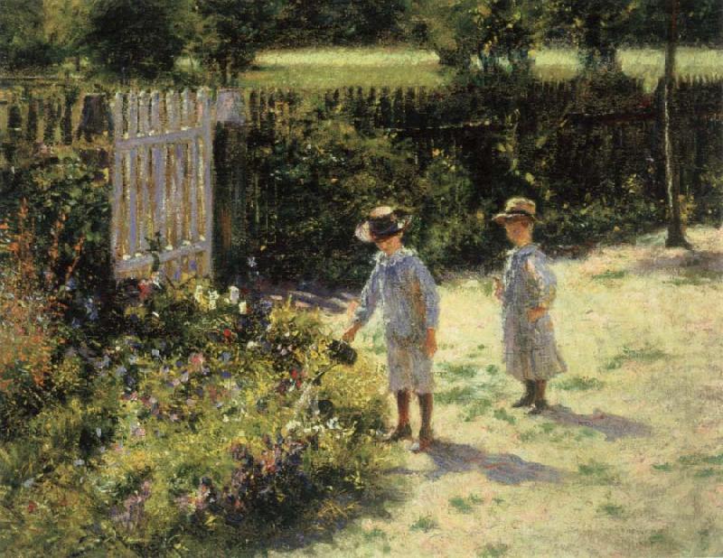 Wladyslaw Podkowinski Children in the Garden oil painting picture